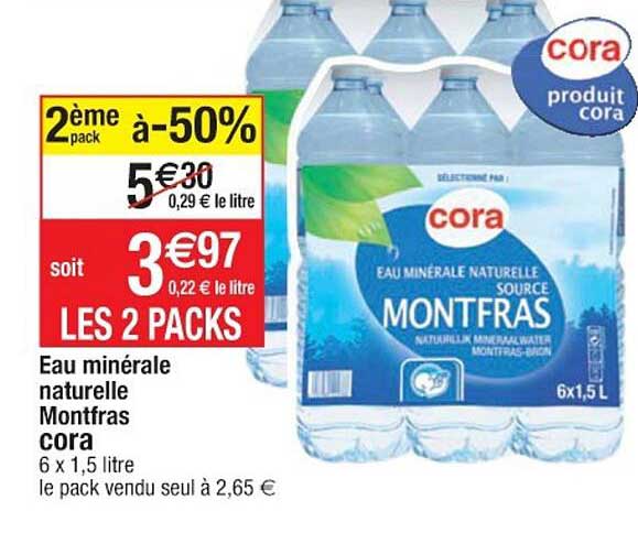 Eau Minérale Naturelle Montfras Cora