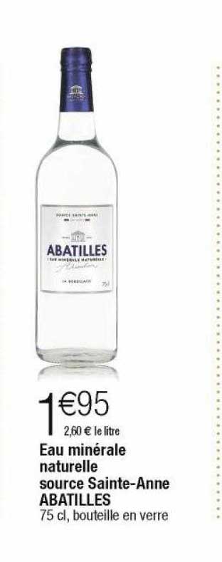 Eau Minérale Naturelle Source Sainte-anne Abatilles