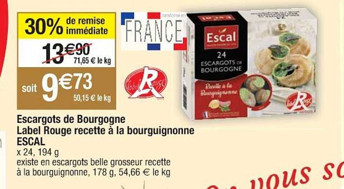 escargots de bourgogne label rouge recette à la bourguignonne escal