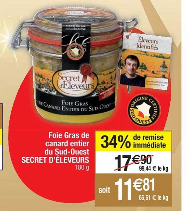 foie gras de canard entier du sud-ouest secret d'éleveurs