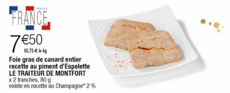 foie gras de canard entier recette au piment d'espelette le trauteur de montfort