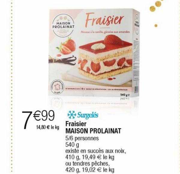 fraisier maison prolainat
