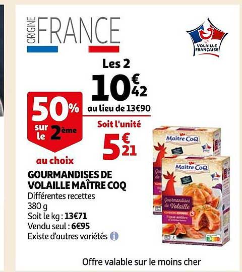 gourmandises de volaille maître coq