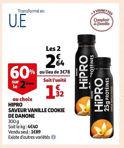 Hipro Saveur Vanille Cookie De Danone