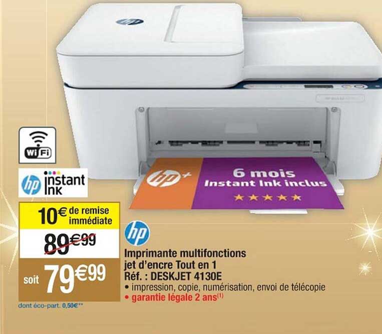 imprimante multifonctions jet d'encre tout en 1 hp