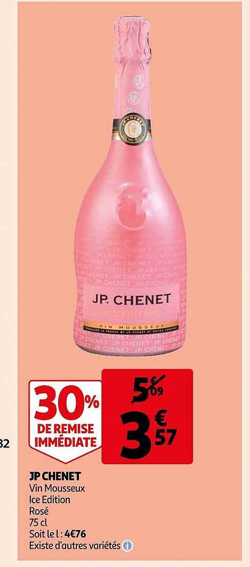 jp chenet vin mousseux ice édition rosé
