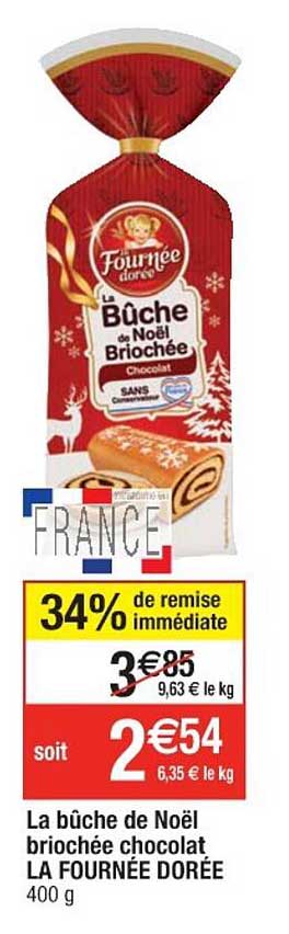 la bûche de noël briochée chocolat la fournée dorée