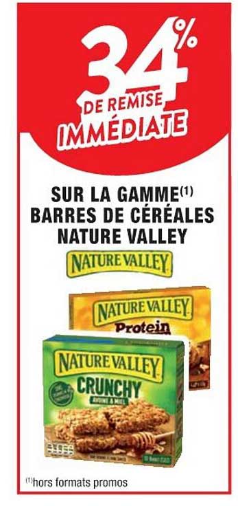 la gamme barres de céréales nature valley