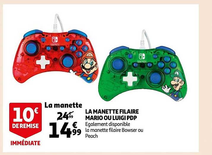 la manette filaire mario ou luigi pdp