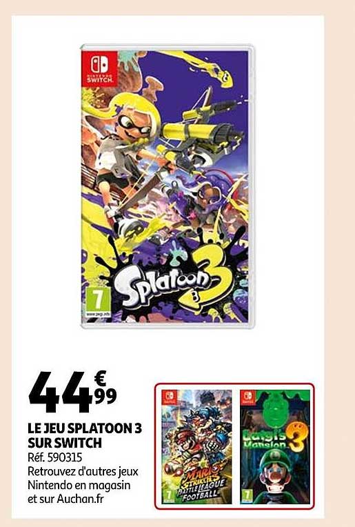 le jeu splatoon 3 sur switch