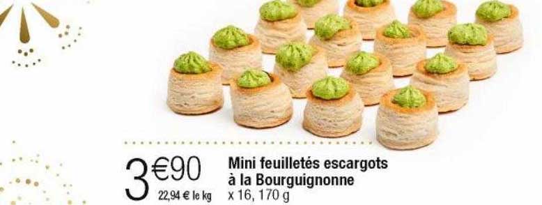 mini feuilletés escargots à la bourguignonne