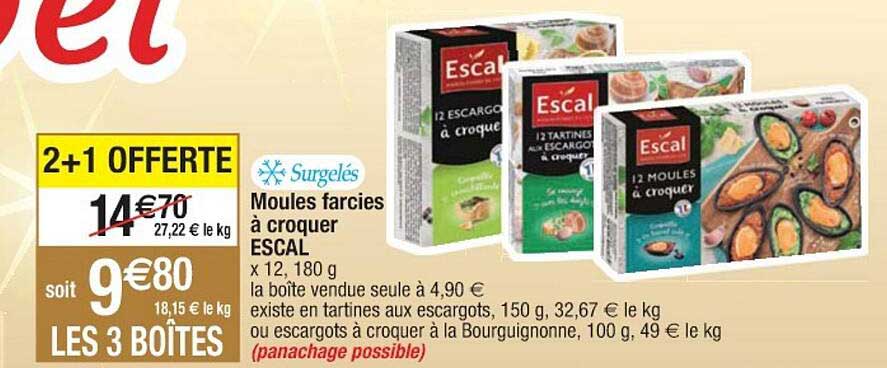 moules farcies à croquer escal