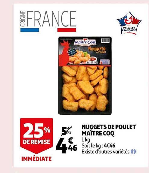 nuggets de poulet maître coq