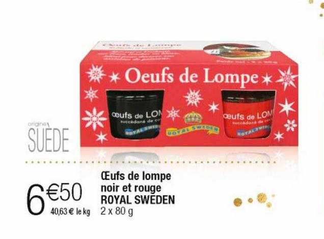 œufs de lompe noir et rouge royal sweden