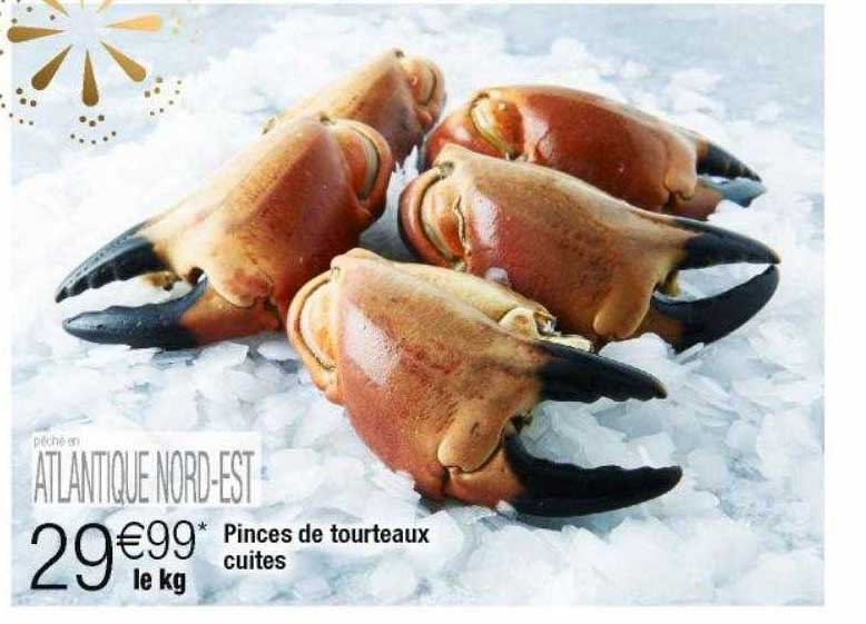 pinces de tourteaux cuites