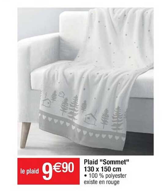plaid "sommet" 130 x 150 cm