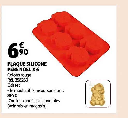 plaque silicone père noël x6