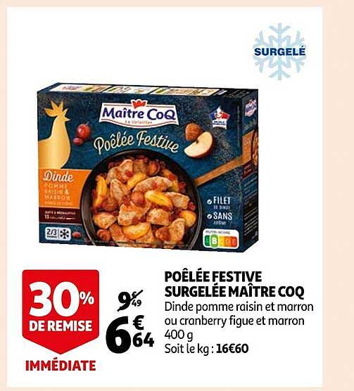 poêlée festive surgelée maître coq