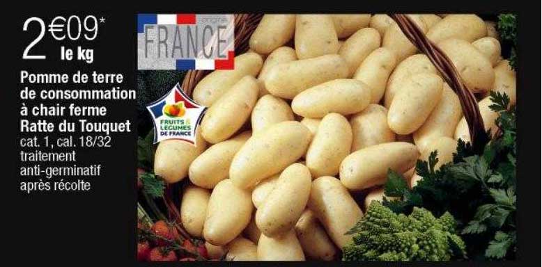 pomme de terre de consommation à chair ferme ratte du touquet