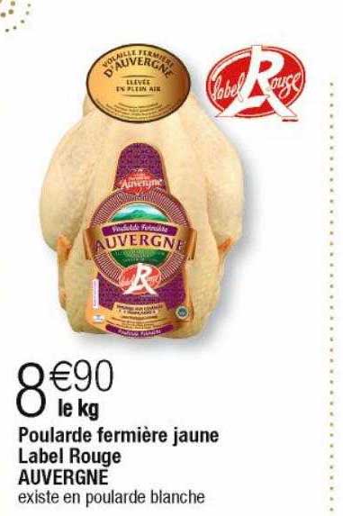 poularde fermière jaune label rouge auvergne