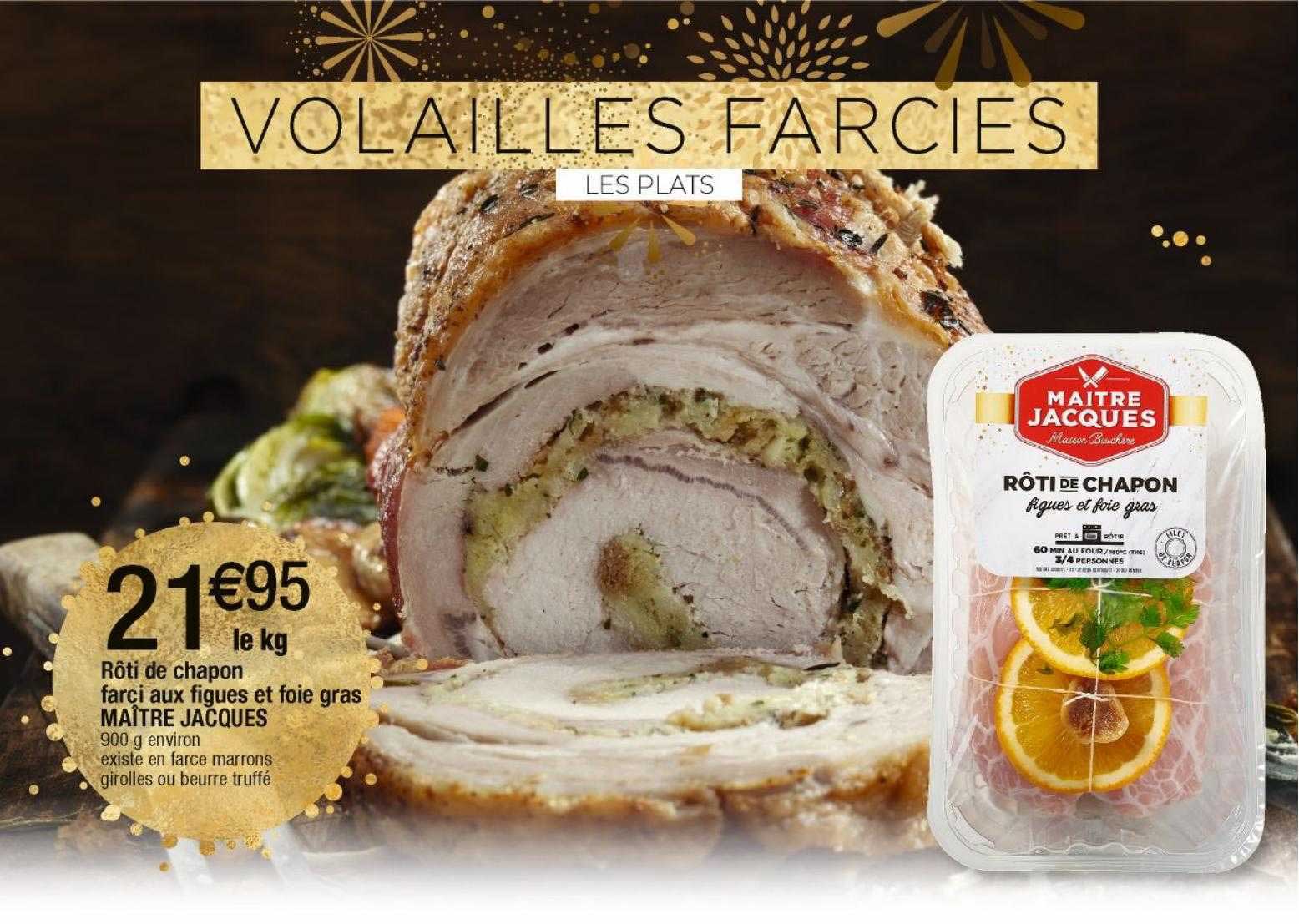 rôti de chapon farci aux figues et foie gras maître jacques