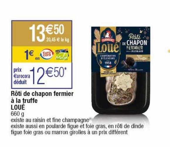 rôti de chapon fermier à la truffe loué
