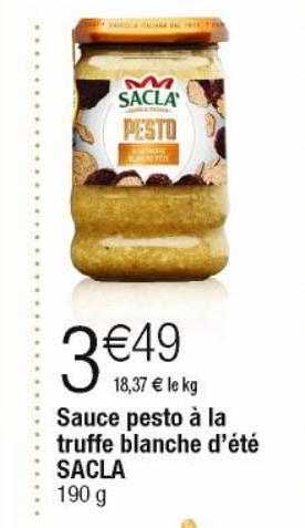 Sauce Pesto à La Truffe Blanche D'été Sacla