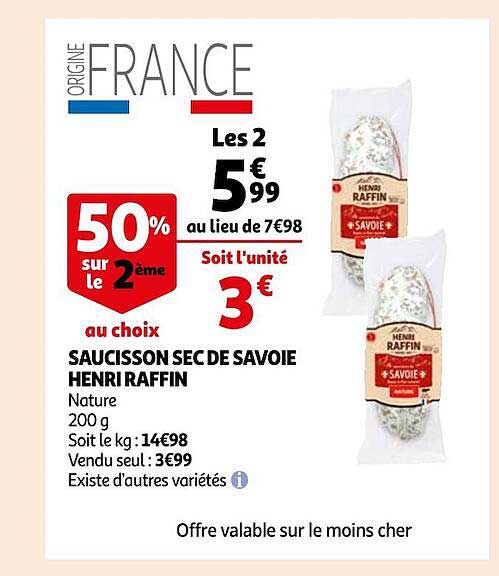 Saucisson Sec De Savoie Henri Raffin