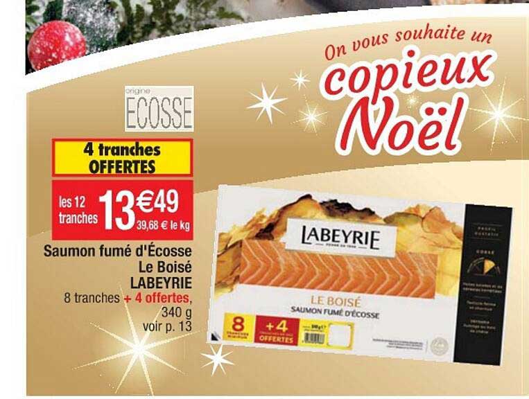 saumon fumé d'écosse le boisé labeyrie