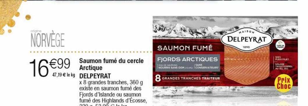 saumon fumé du cercle arctique delpeyrat