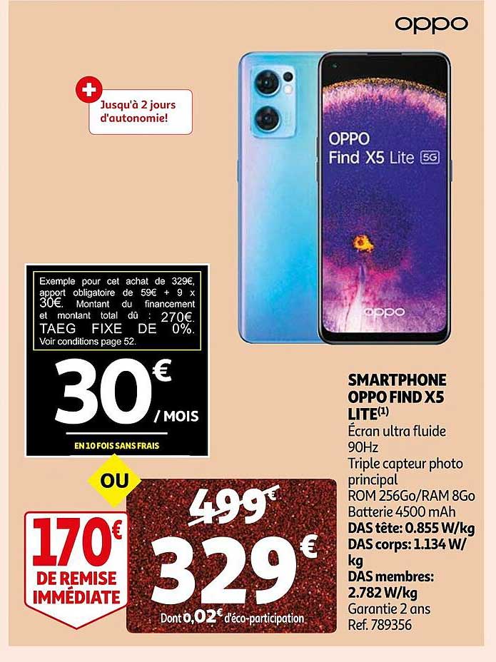 smartphone oppo find x5 lite