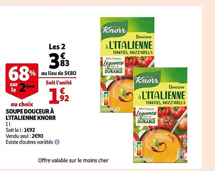 soupe douceur à l'italienne knorr