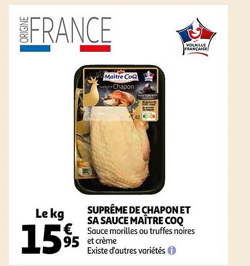 suprême de chapon et sa sauce maître coq