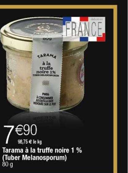 Tarama à La Truffe Noire 1% (tuber Melanosporum)