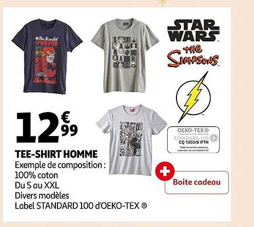 tee-shirt homme star wars, the simpsons