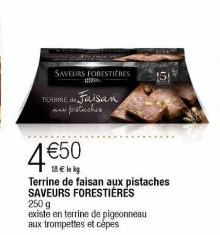 terrine de faisan aux pistaches saveurs forestières
