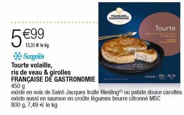 tourte volaille, ris de veau & girolles française de gastronomie