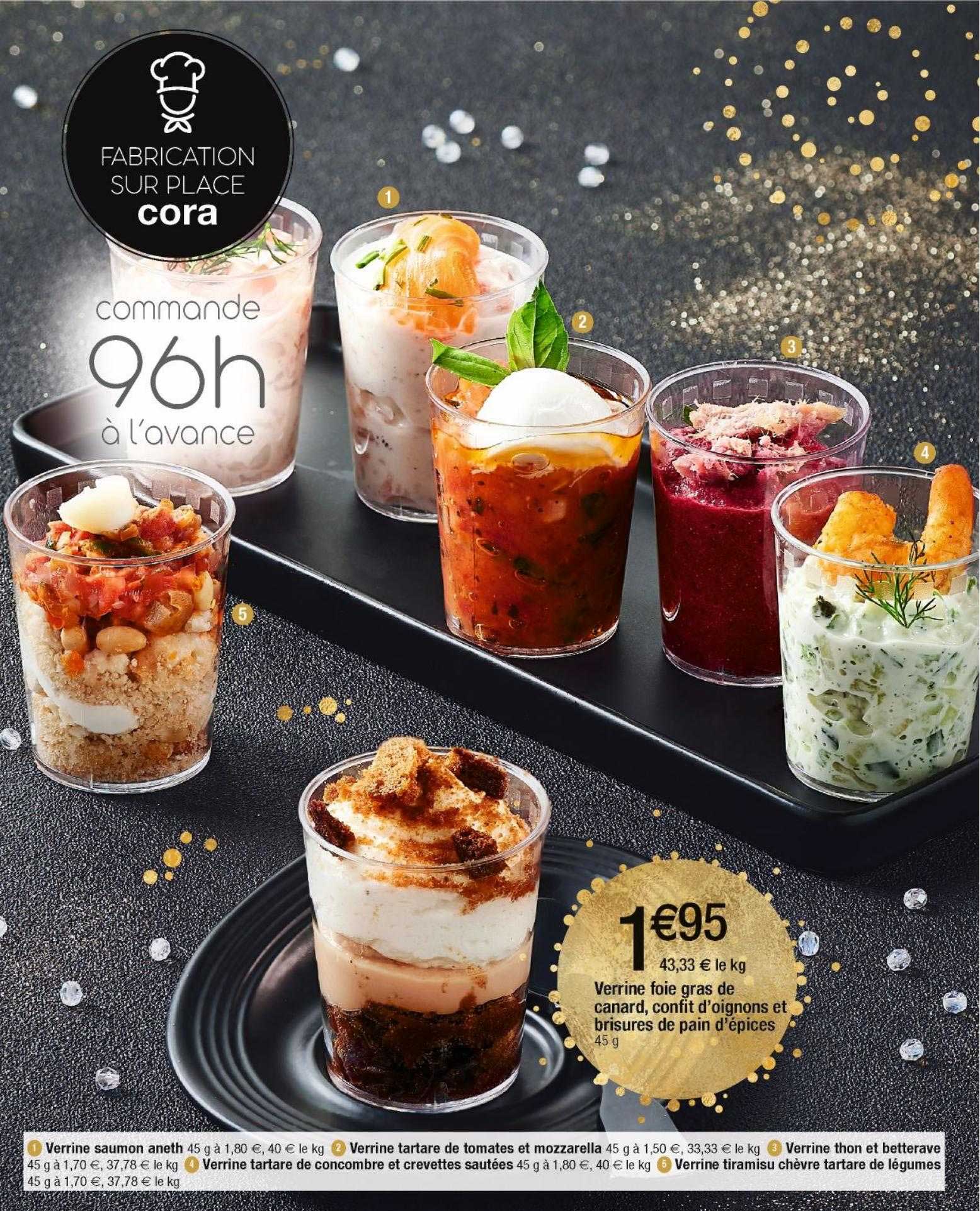 verrine foie gras de canard, confit d'oignons et brisures de pain d'épices