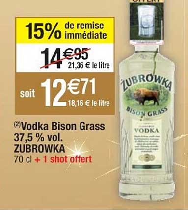 vodka bison grass 37,5% vol. zubrowka