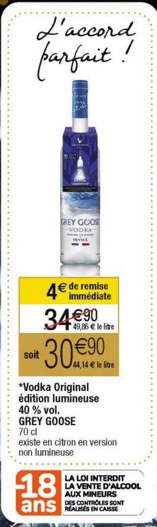 vodka original édition lumineuse 40% vol. grey goose