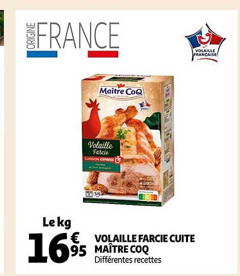 volaille farcie cuite maître coq