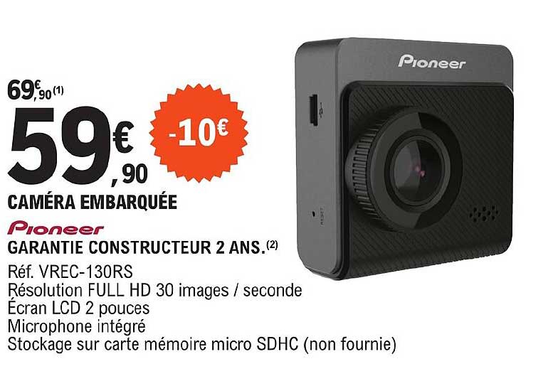 caméra embarquée pioneer