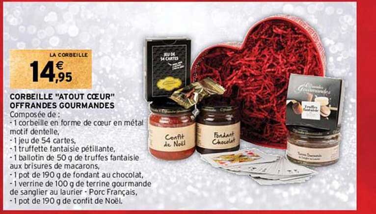 corbeille "atout cœur" offrandes gourmandes