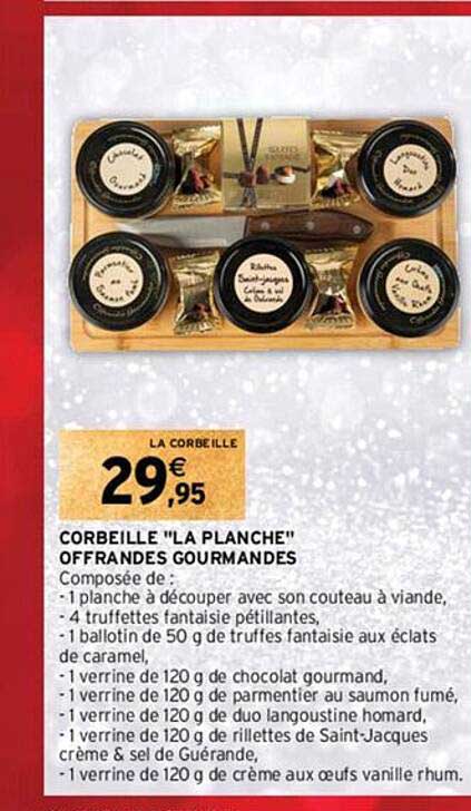 corbeille "la planche" offrandes gourmandes
