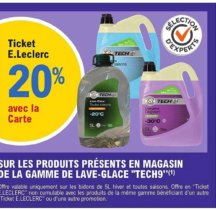 la gamme de lave-glace "tech9"