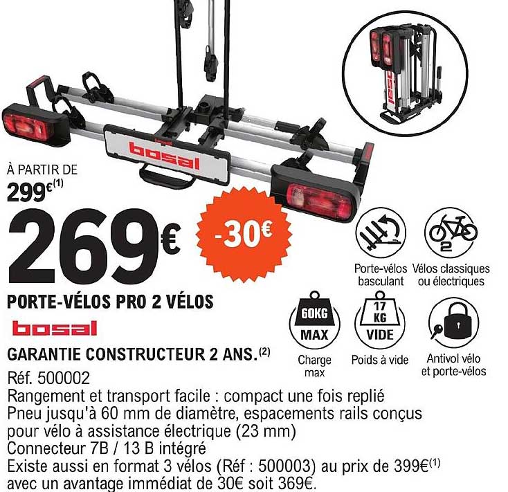 porte-vélos pro 2 vélos bosal