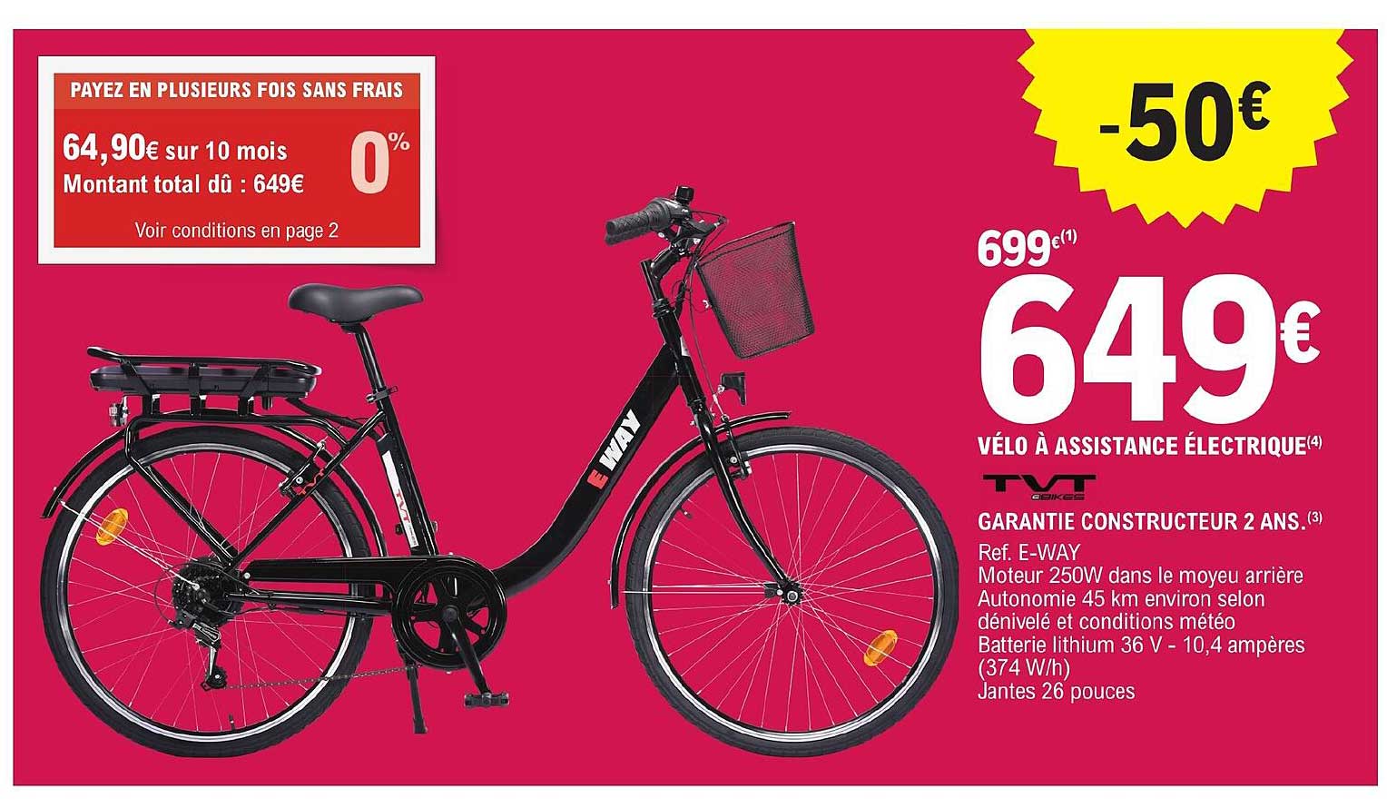 vélo à assistance électrique tvt