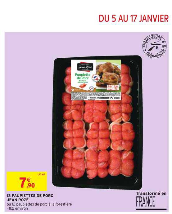 12 paupiettes de porc jean rozé