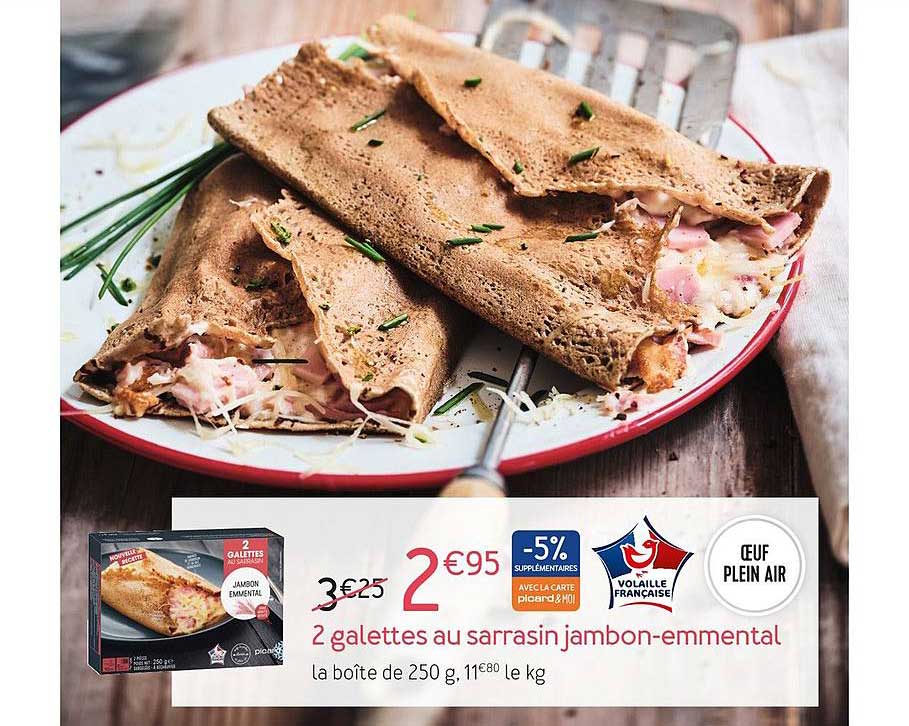 2 Galettes Au Sarrasin Jambon Emmental