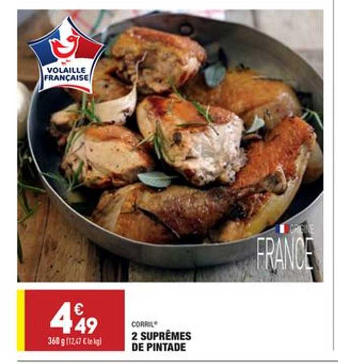 2 Suprêmes De Pintade Corril